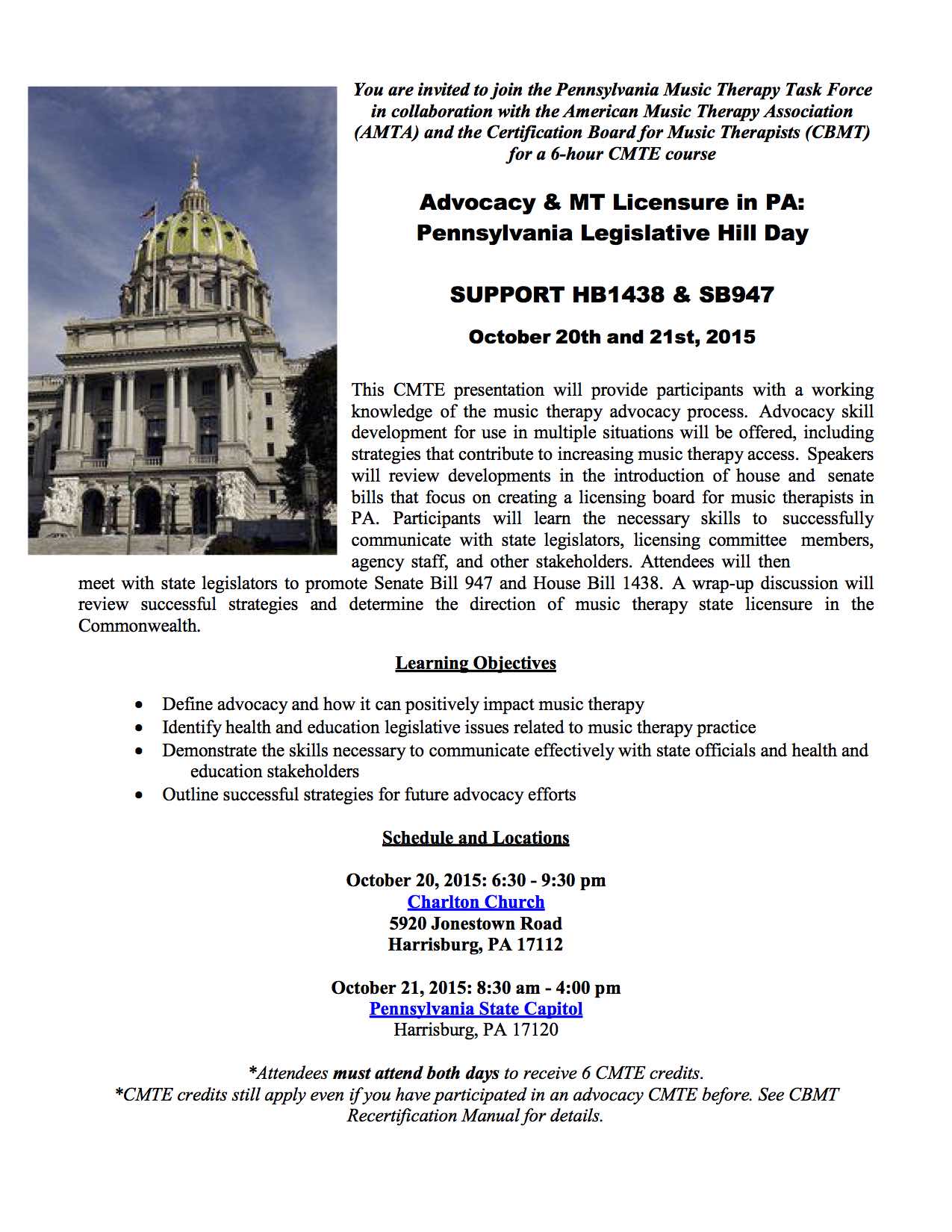 Read more about the article Advocacy and MT Licensure in PA: Pennsylvania Legislative Hill Day
