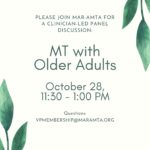 Clinician Led Discussion Panel: Music Therapy with Older Adults