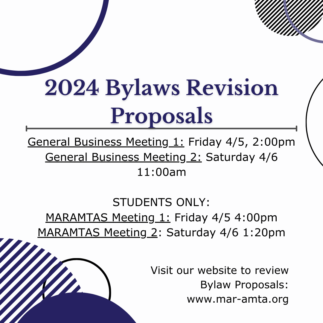 2024 Bylaws Revisions Proposals and Business Meetings